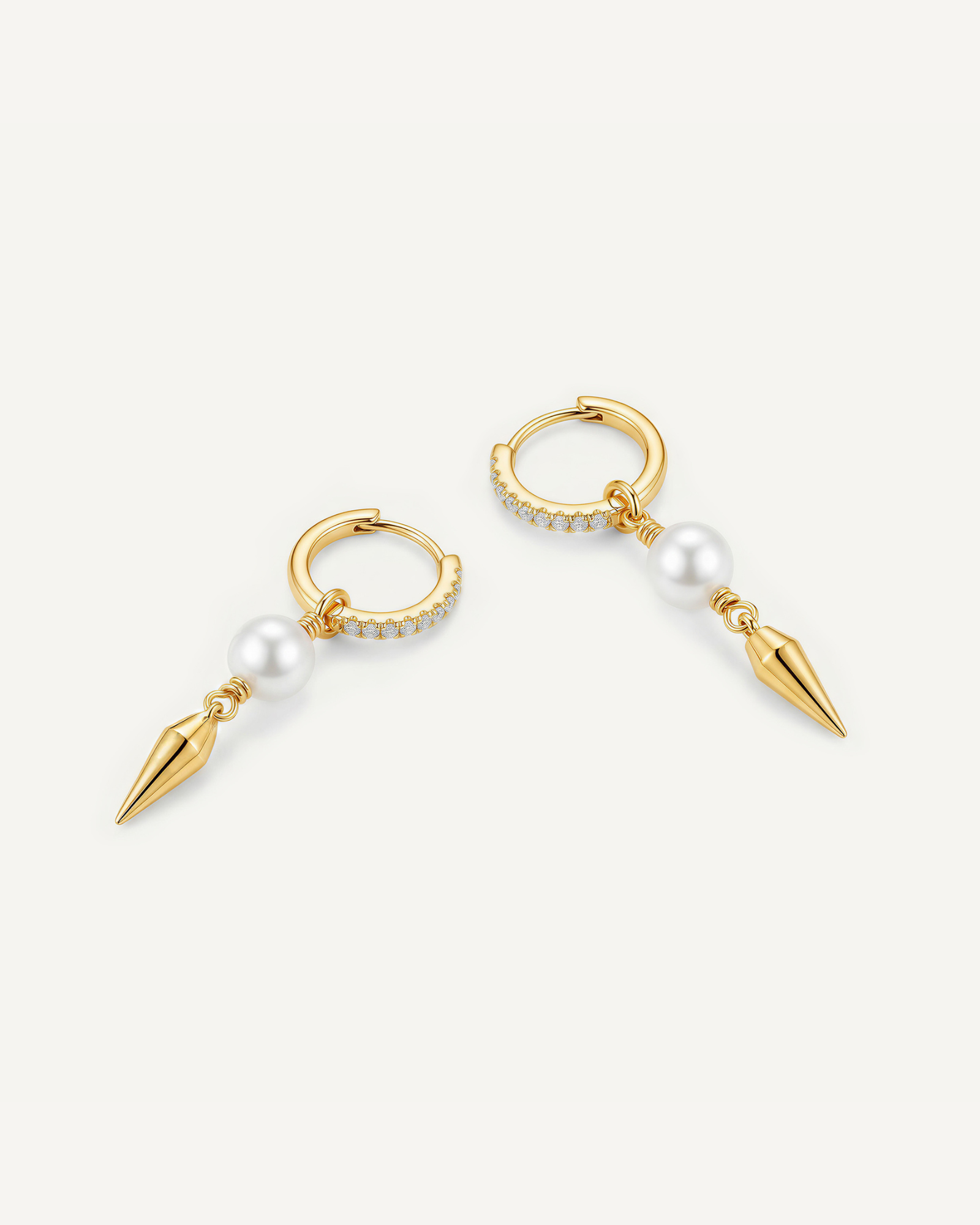 Pearl Spike Glow Earrings