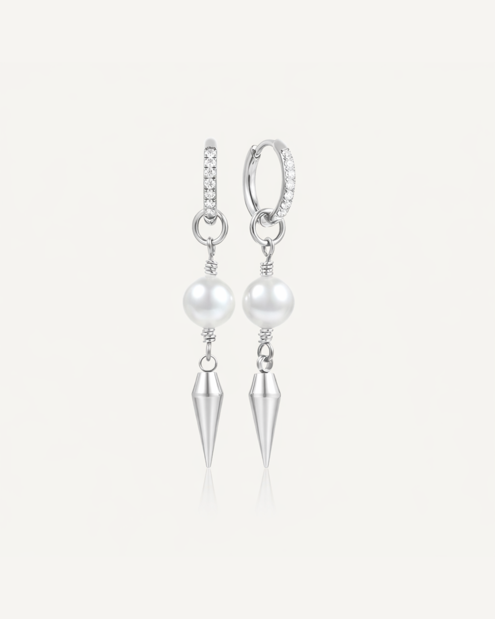 Pearl Spike Glow Earrings