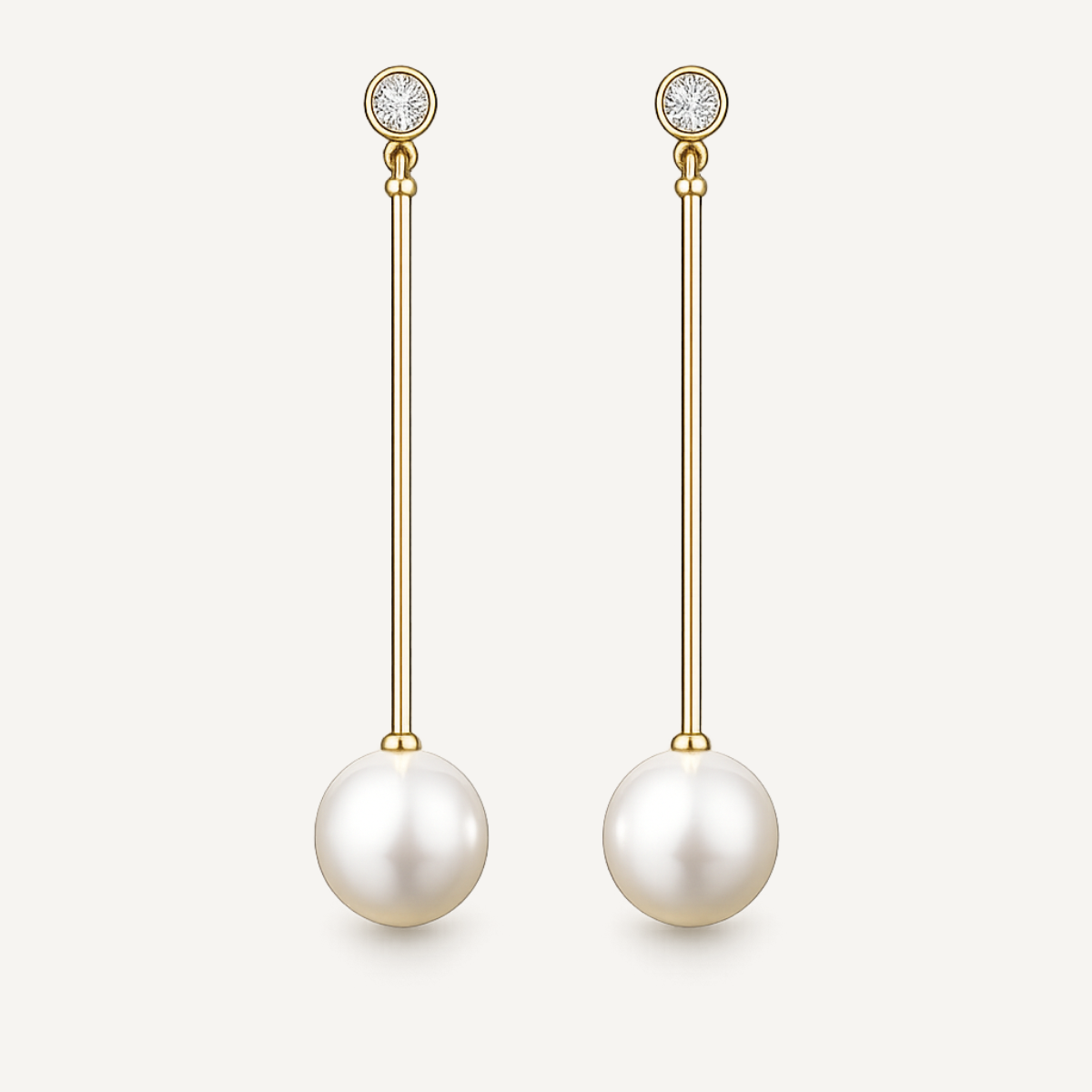 Long Pearl Drop Earrings