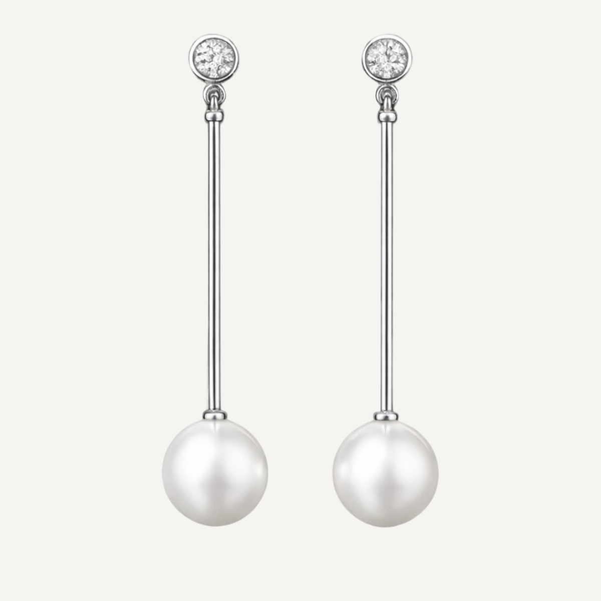 Long Pearl Drop Earrings