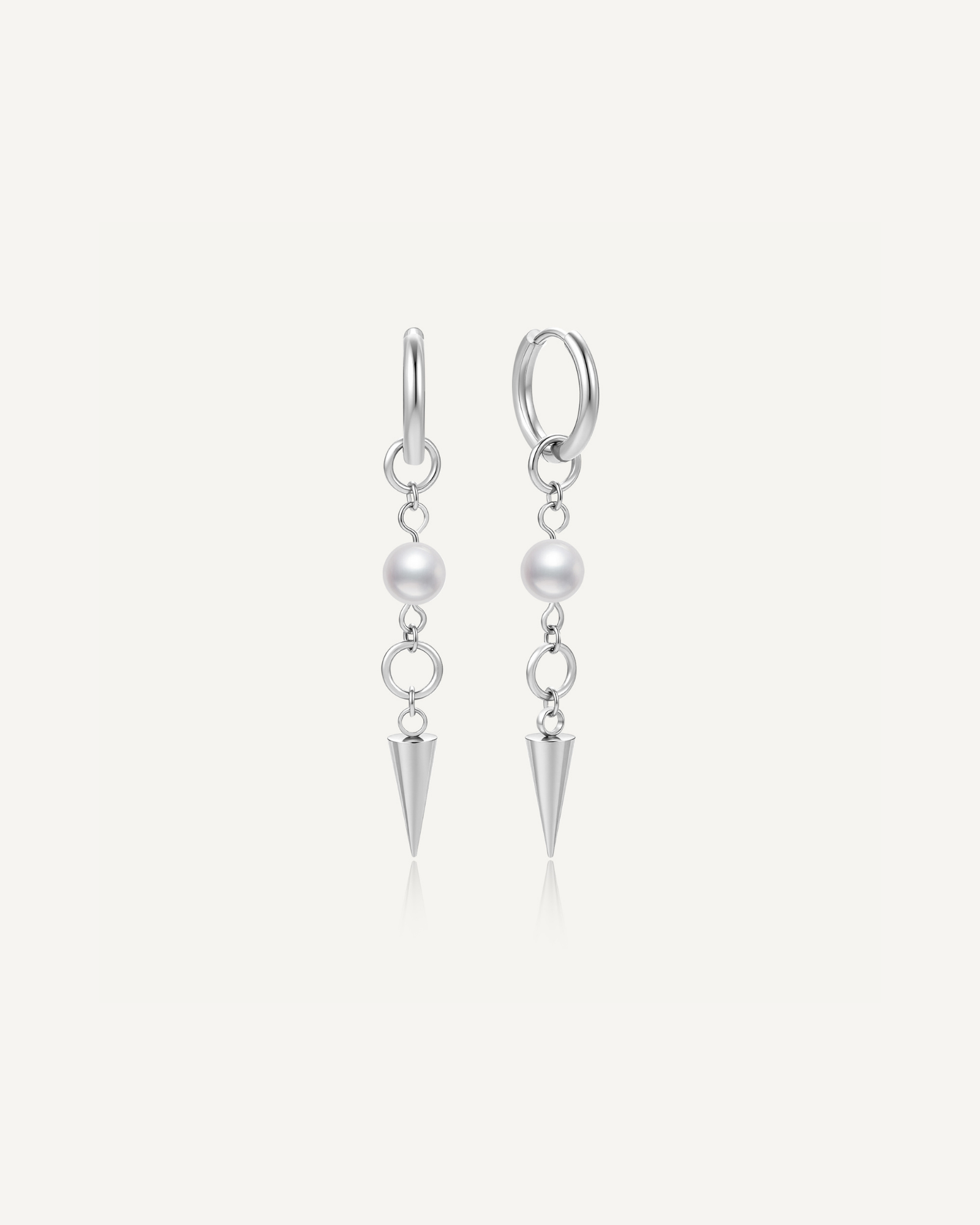 Pearl Spike Sleek Earrings