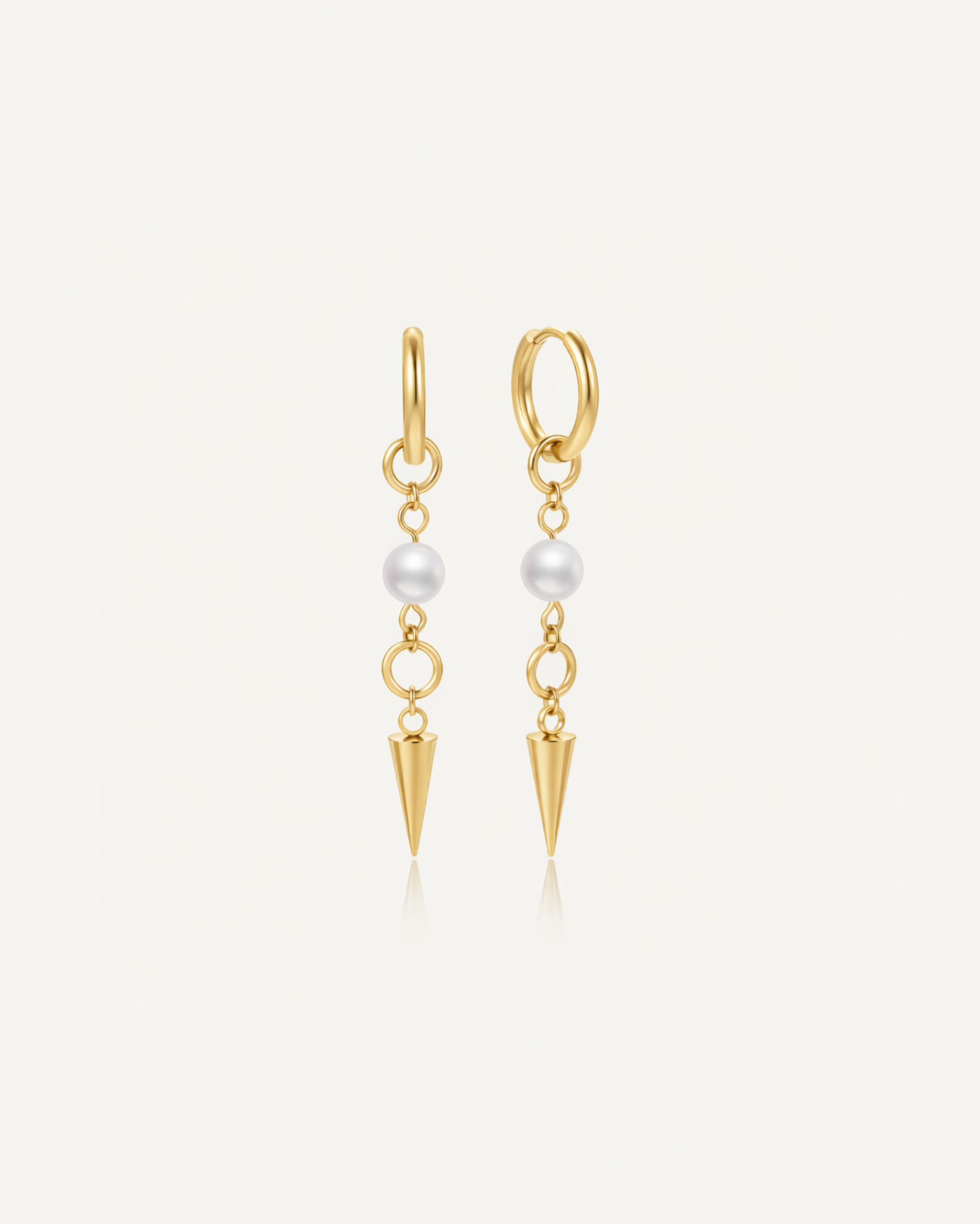 Pearl Spike Sleek Earrings