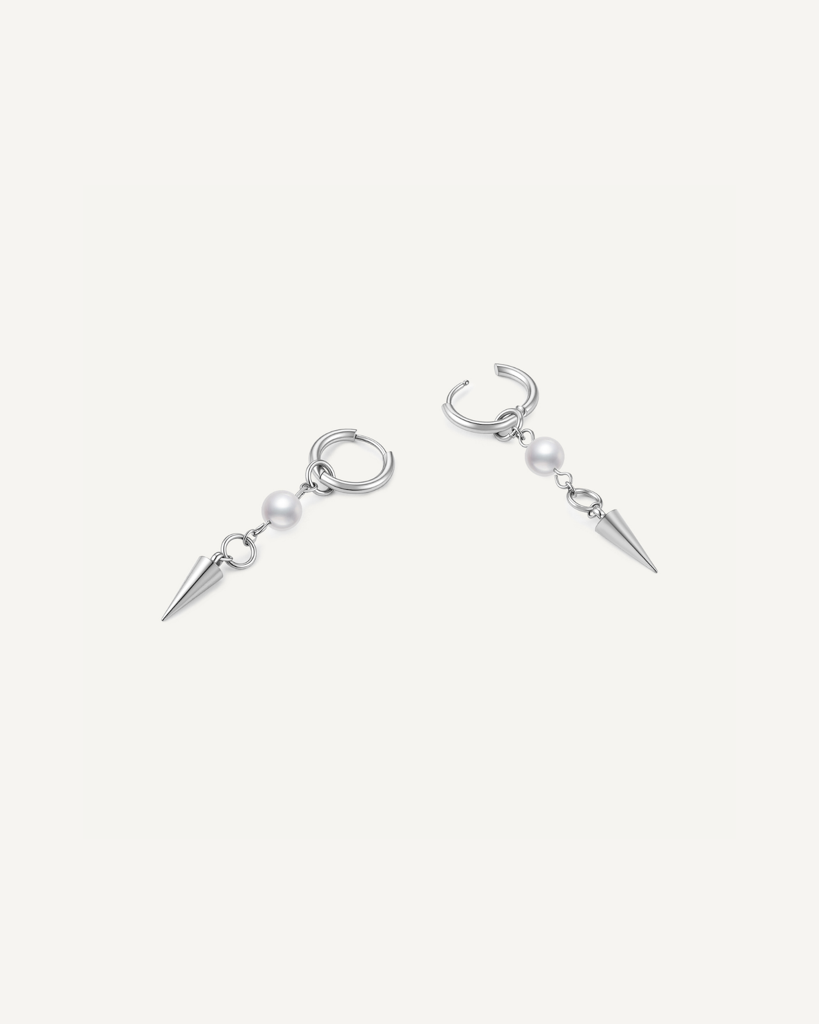 Pearl Spike Sleek Earrings