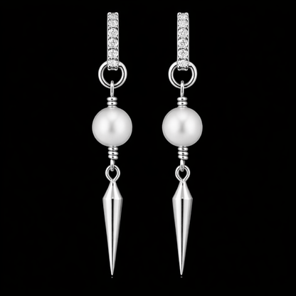 Pearl Spike Glow Earrings