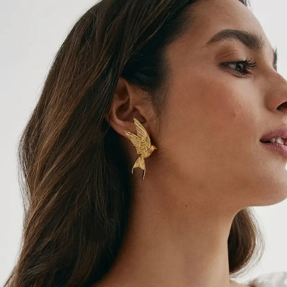 Golden Bird Earrings