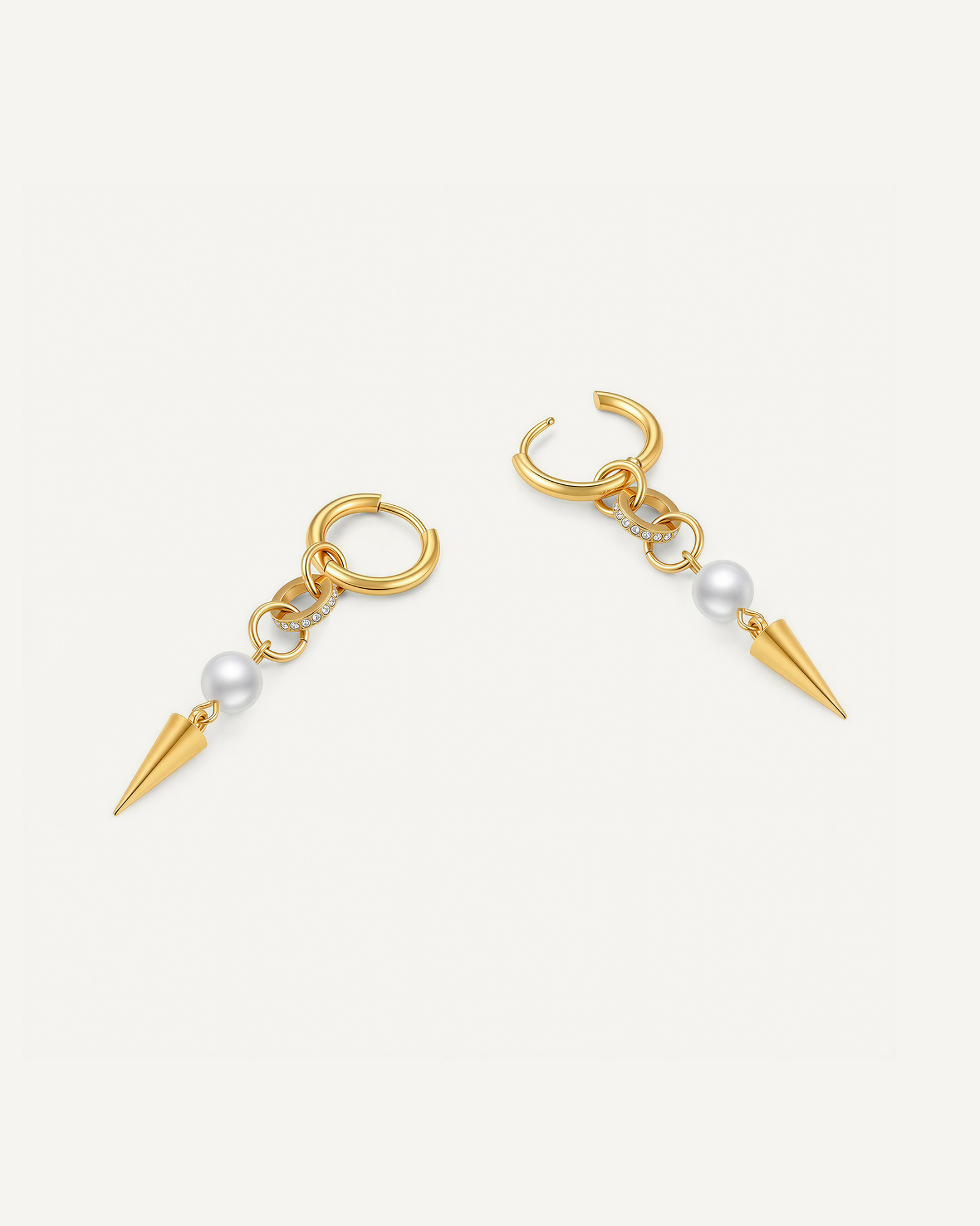 Pearl Spike Edge Earrings
