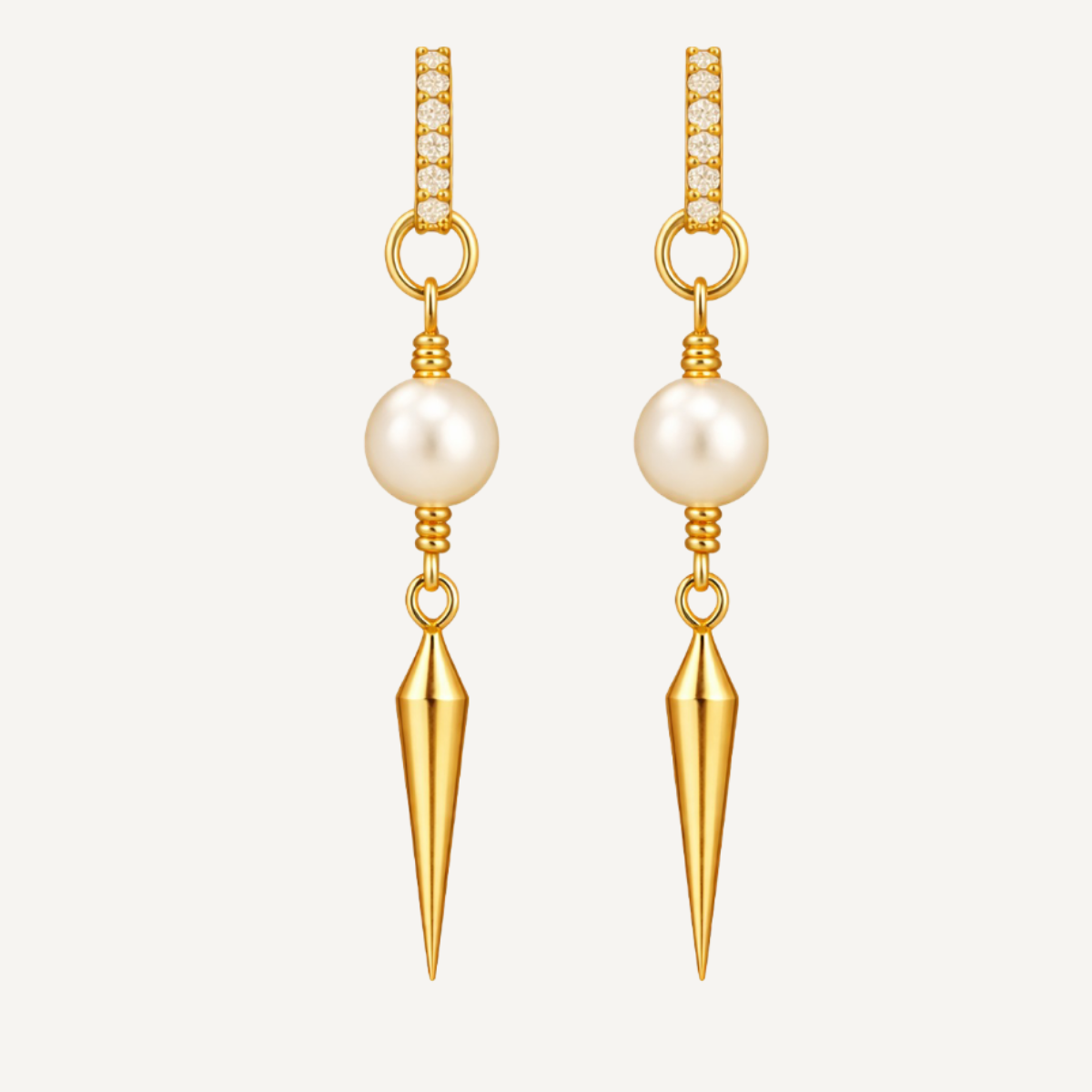 Pearl Spike Glow Earrings