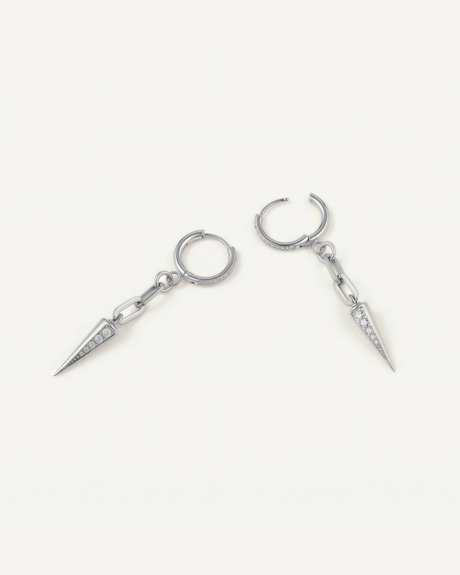 Pearl Spike Chain Earrings