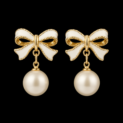 Bow Pearl Earrings