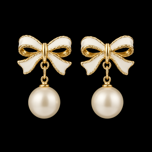 Bow Pearl Earrings