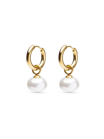 Pearl Hoop Earrings