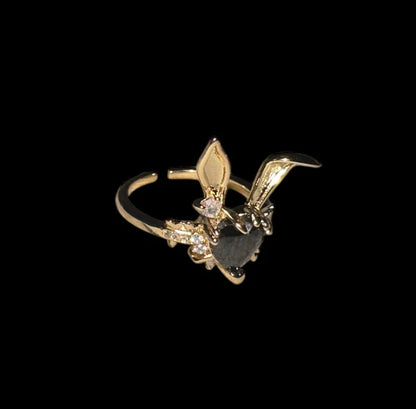 Noir Bunny Ring