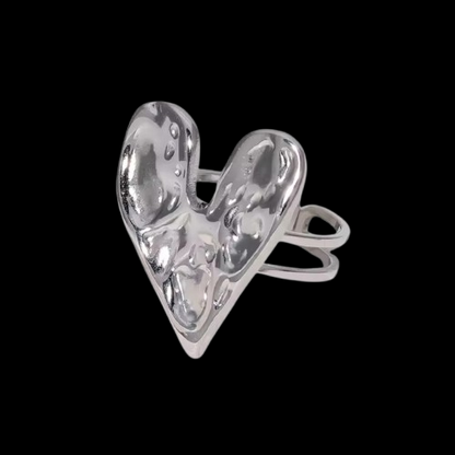 Melted Heart Ring