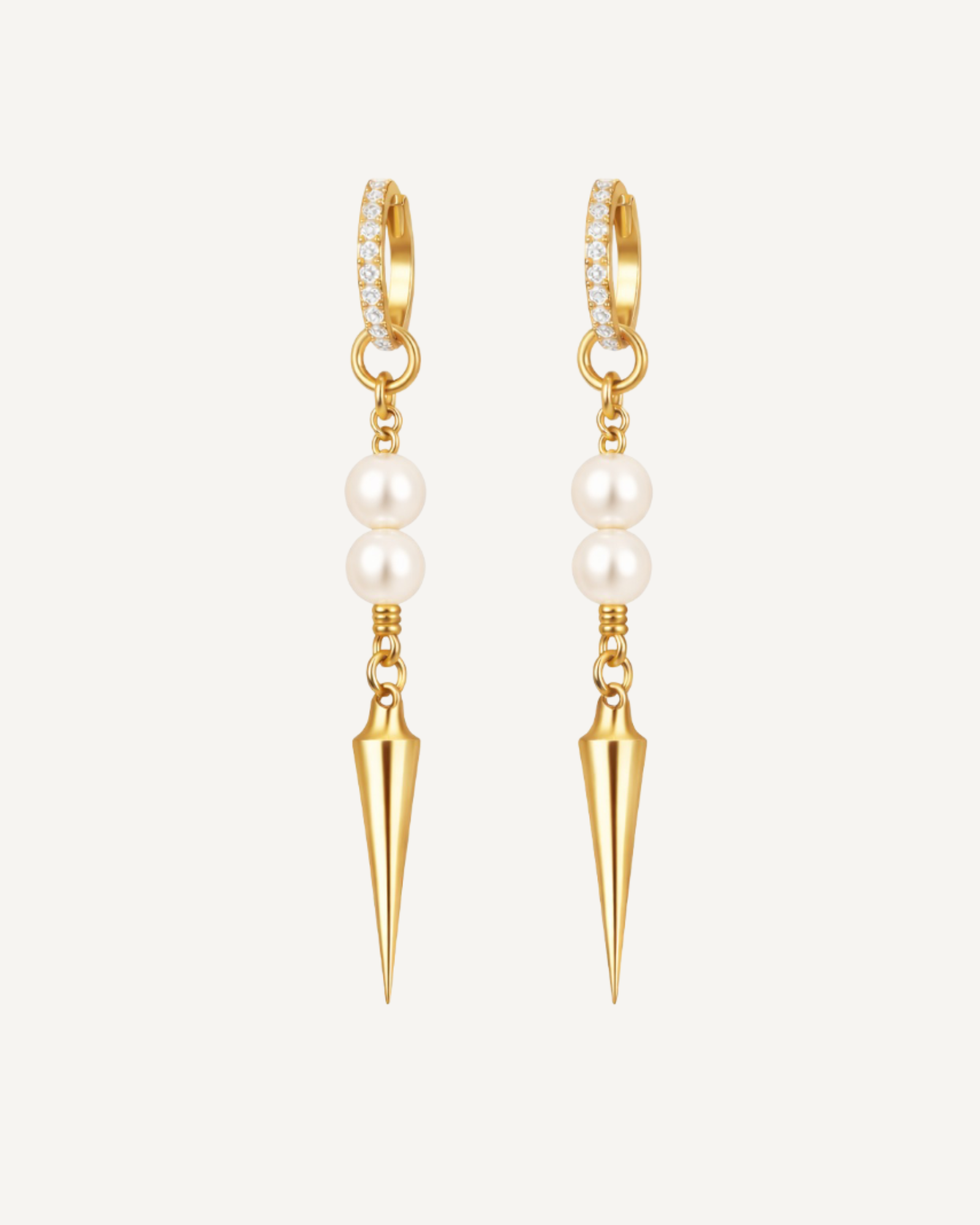 Pearl Spike Dagger Earrings