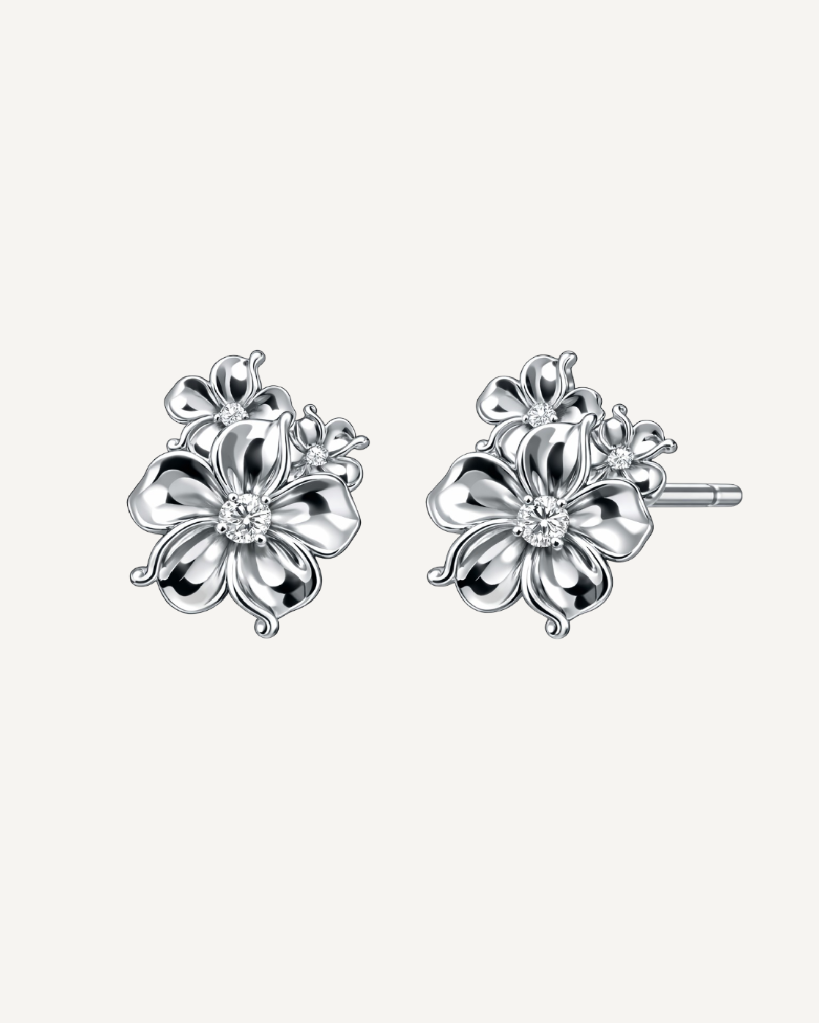 Trio Bloom Stud Earrings