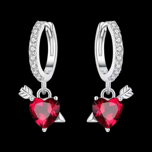 S925 Cupid Heart Earrings