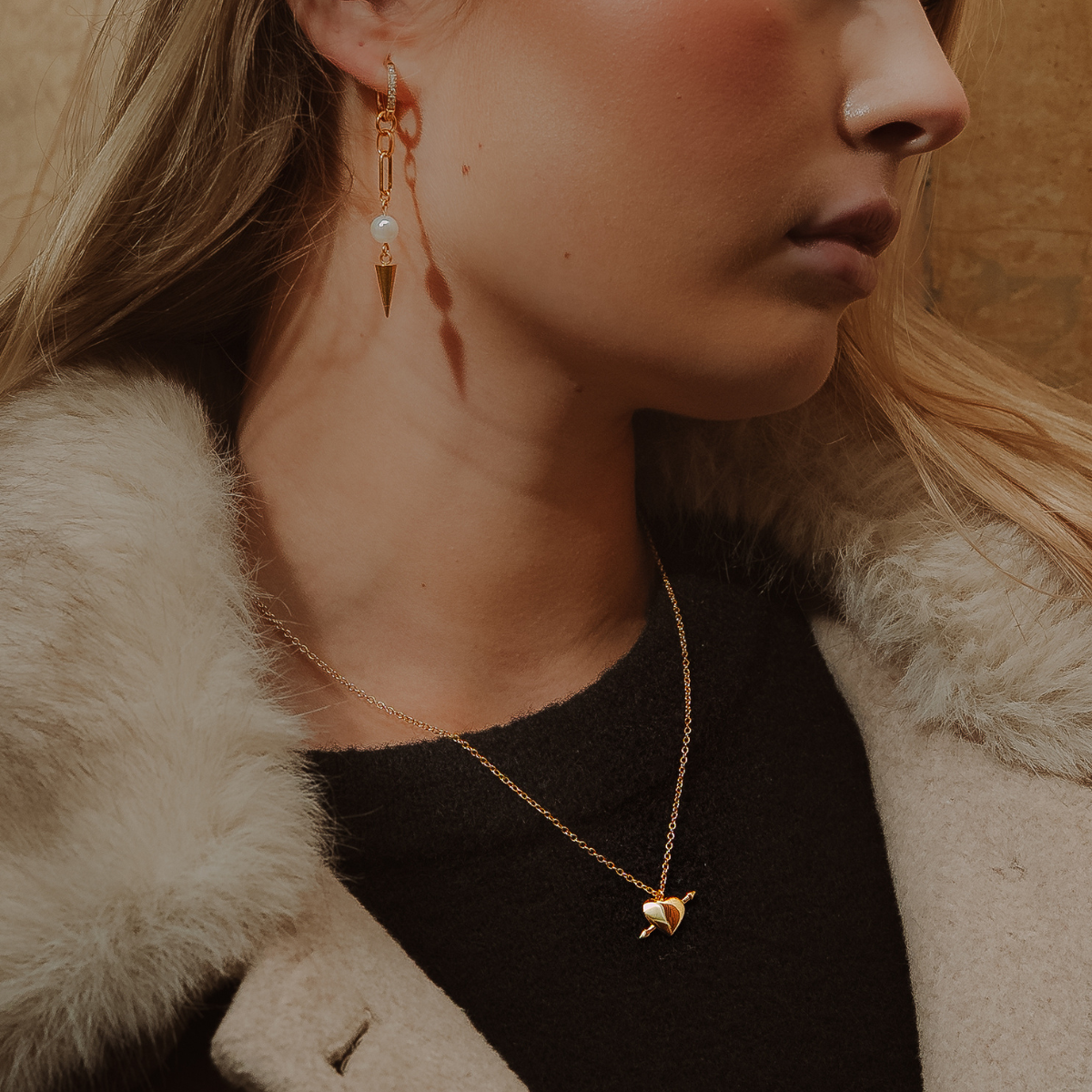 Studded Heart Necklace