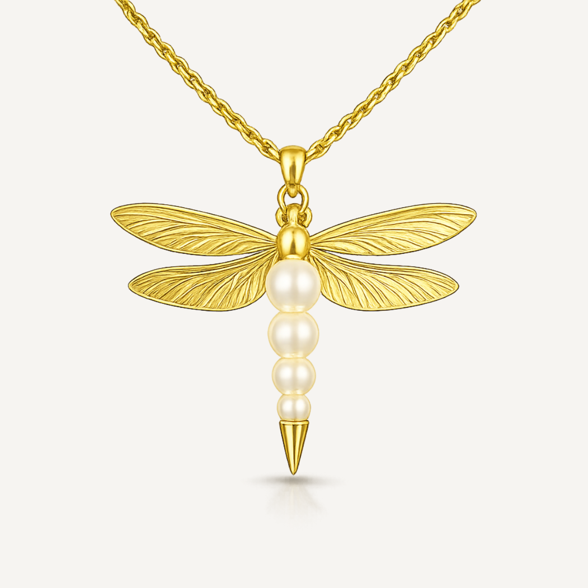Dragonfly Pearl Necklace