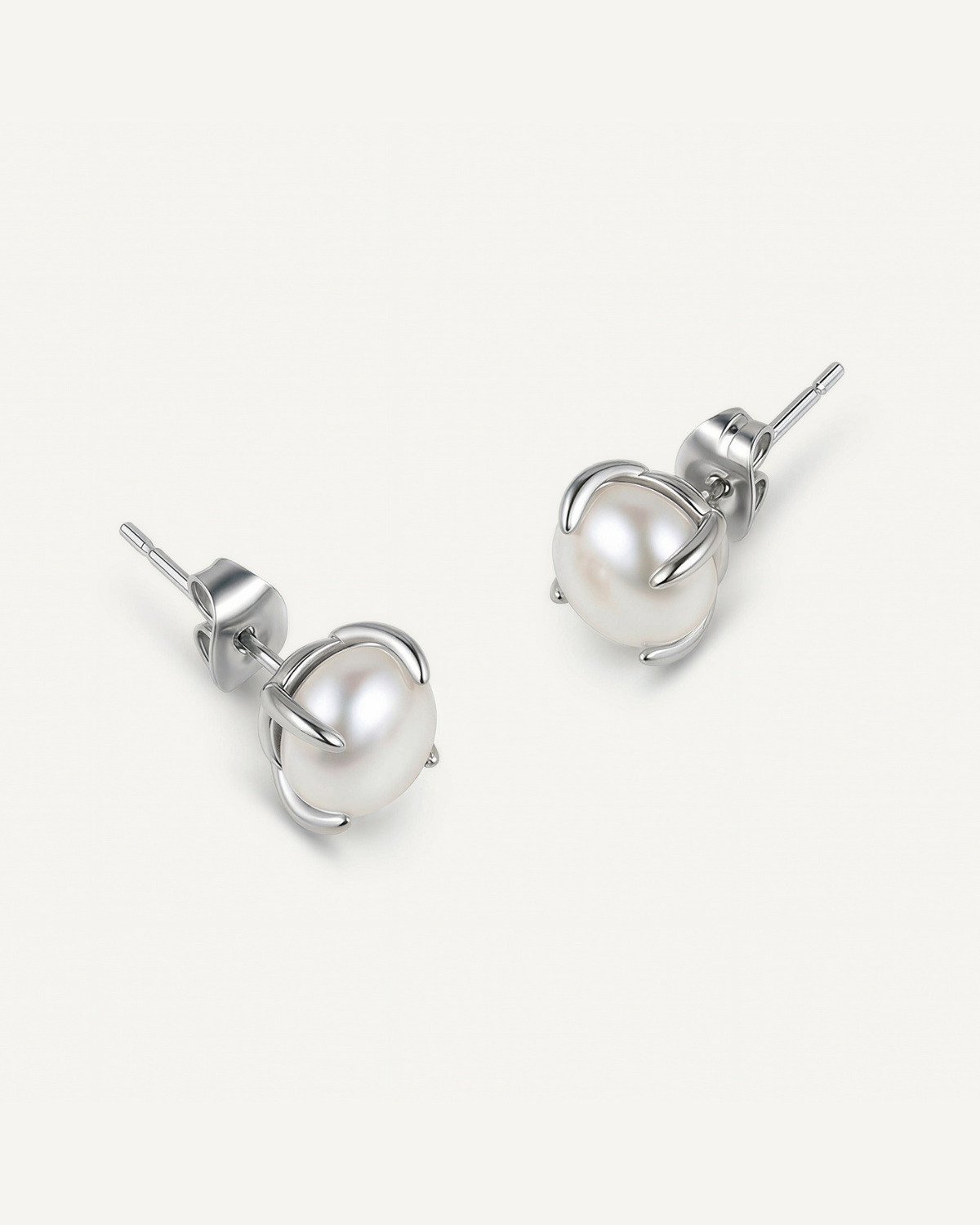 Pearl Fang Stud Earrings