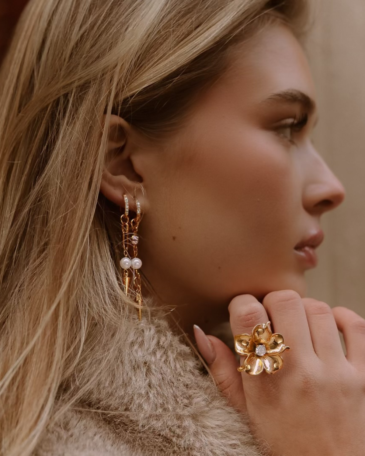 Pearl Spike Bold Earrings