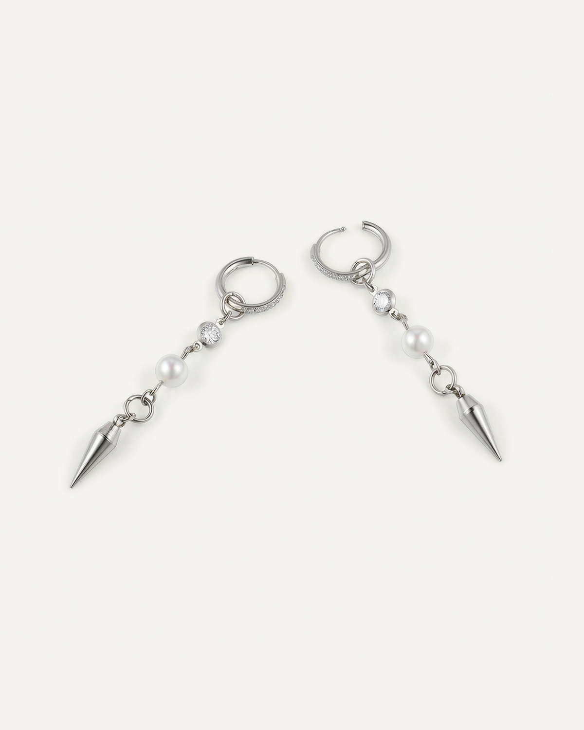 Pearl Spike Flow Earrings