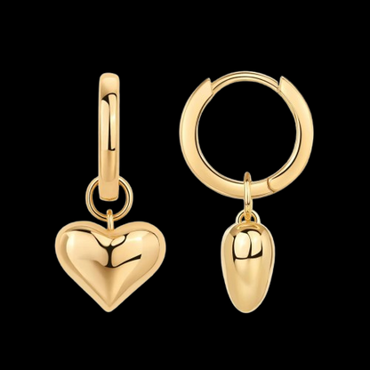 Heart Huggie Earrings