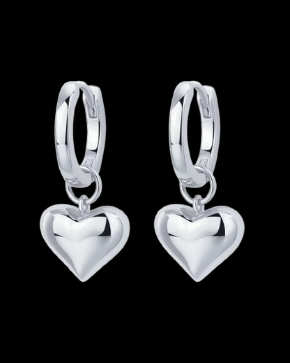 Heart Huggie Earrings