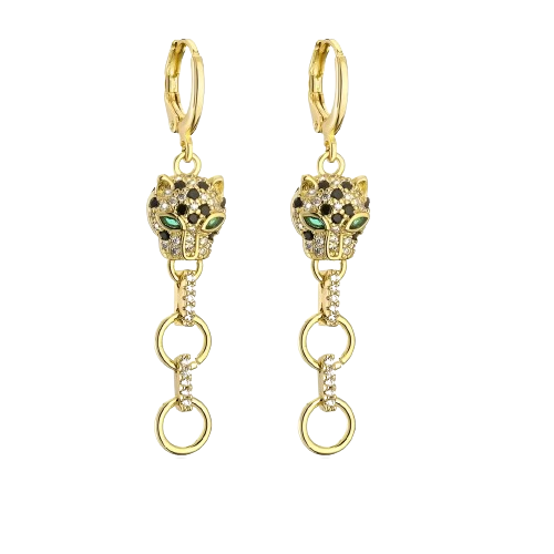 Leopard Chain Earrings