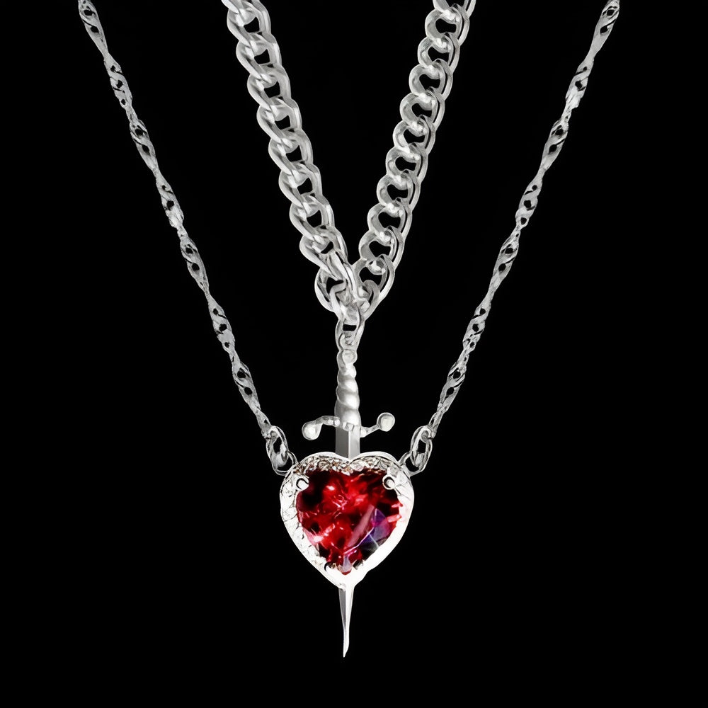 Heart & Dagger Necklace