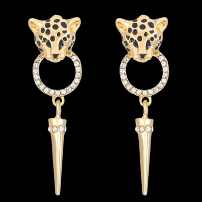 Leopard Drop Earrings