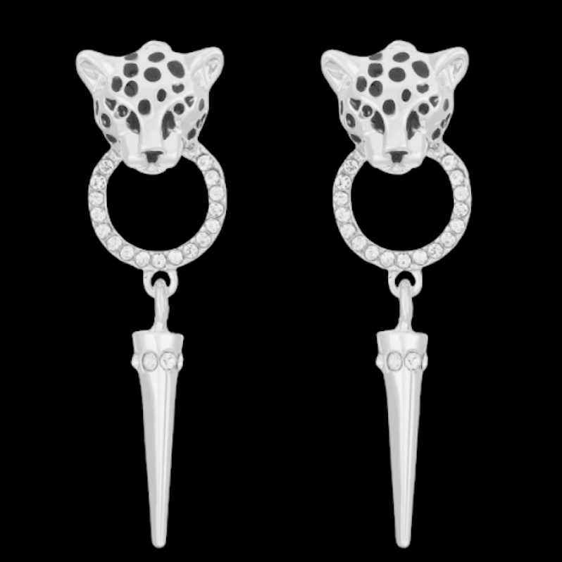 Leopard Drop Earrings