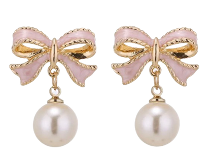 Bow Pearl Earrings