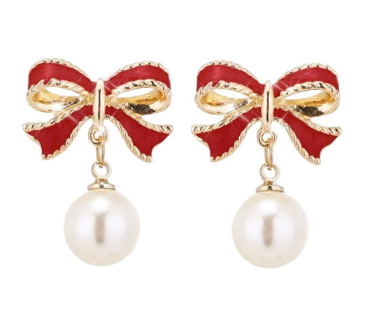 Bow Pearl Earrings