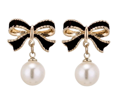 Bow Pearl Earrings