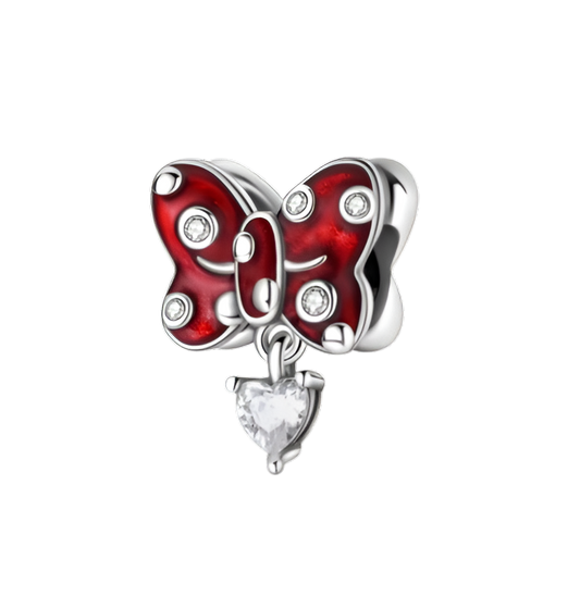 Butterfly Heart Charm