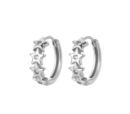 Starry Hoop Earrings