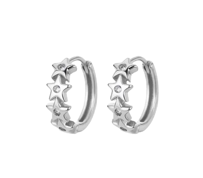 Starry Hoop Earrings