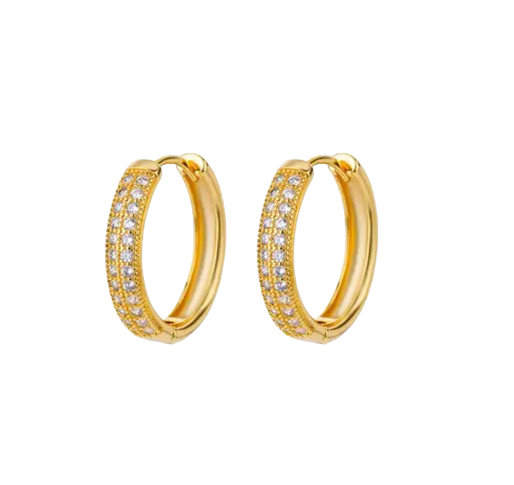 Classic Pave Hoop Earrings