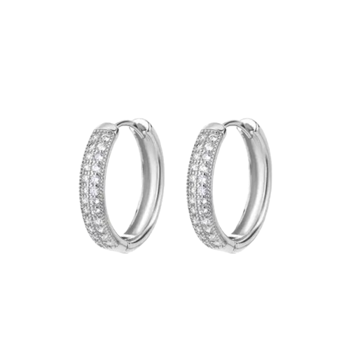 Classic Pave Hoop Earrings