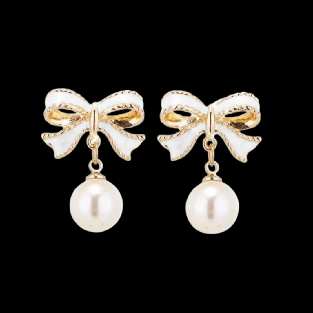 Bow Pearl Earrings