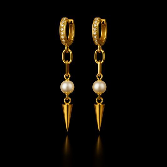 Pearl Spike Bold Earrings