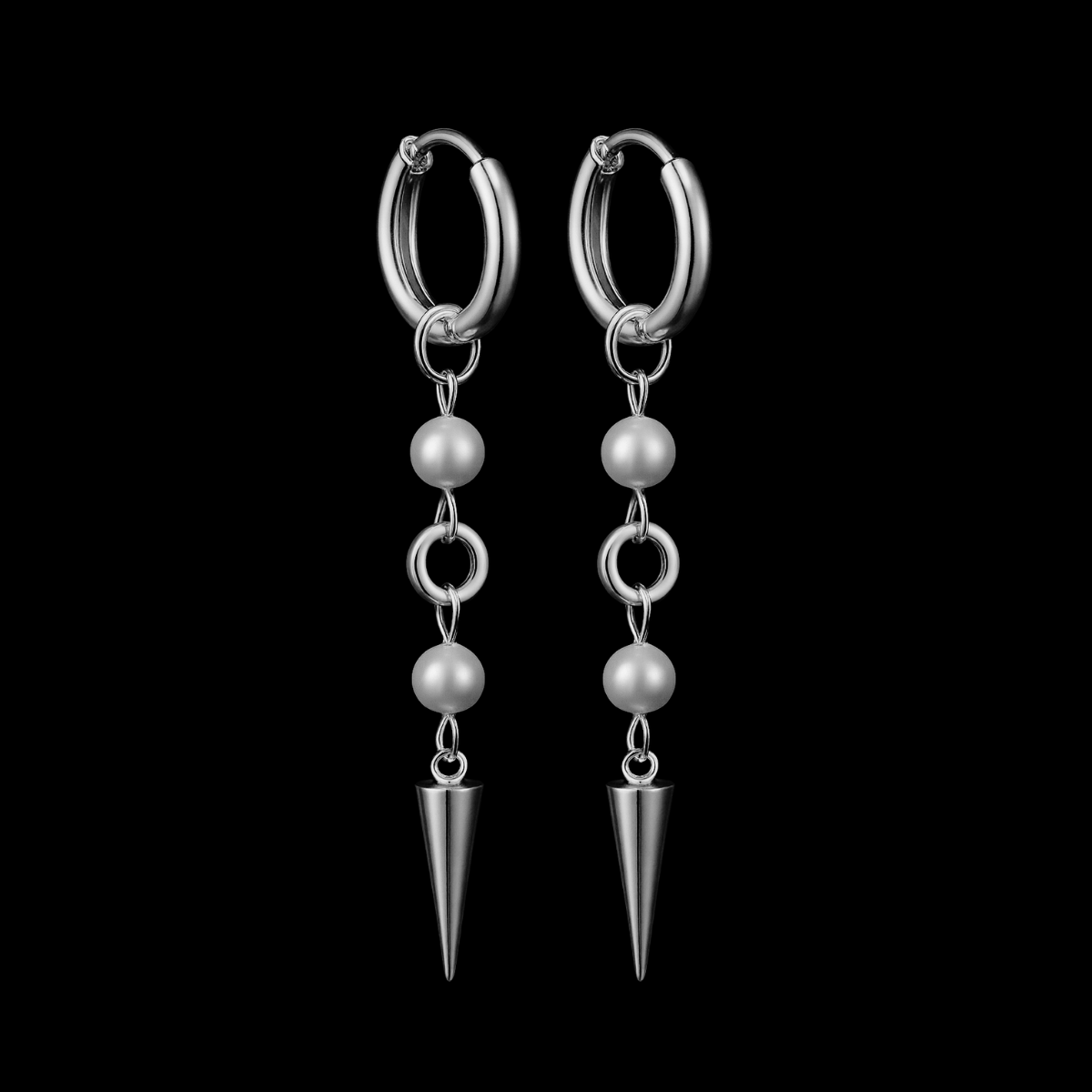 Pearl Spike Drop Earrings