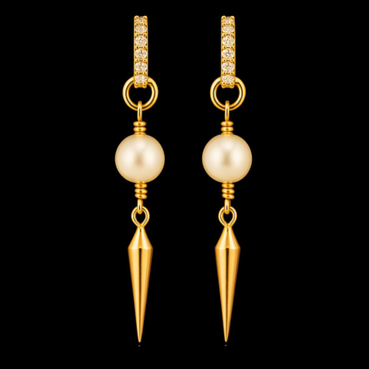 Pearl Spike Glow Earrings