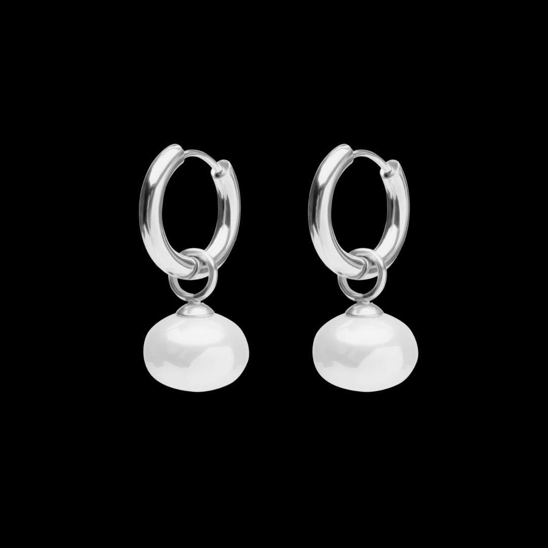 Pearl Hoop Earrings