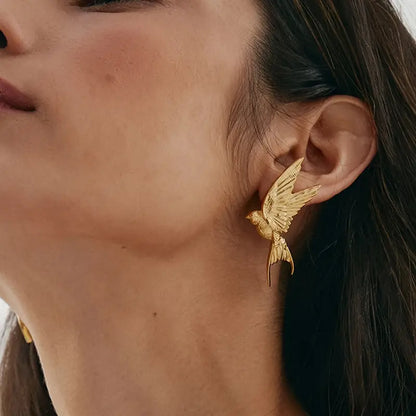 Golden Bird Earrings