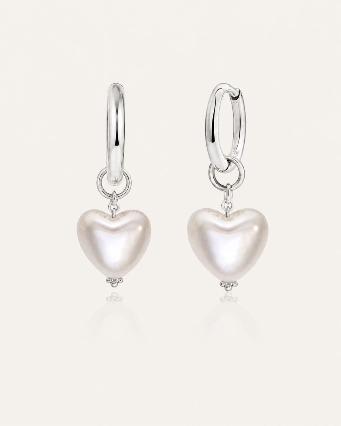 Heart Pearl Earrings