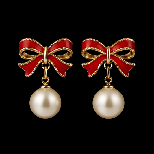 Bow Pearl Earrings