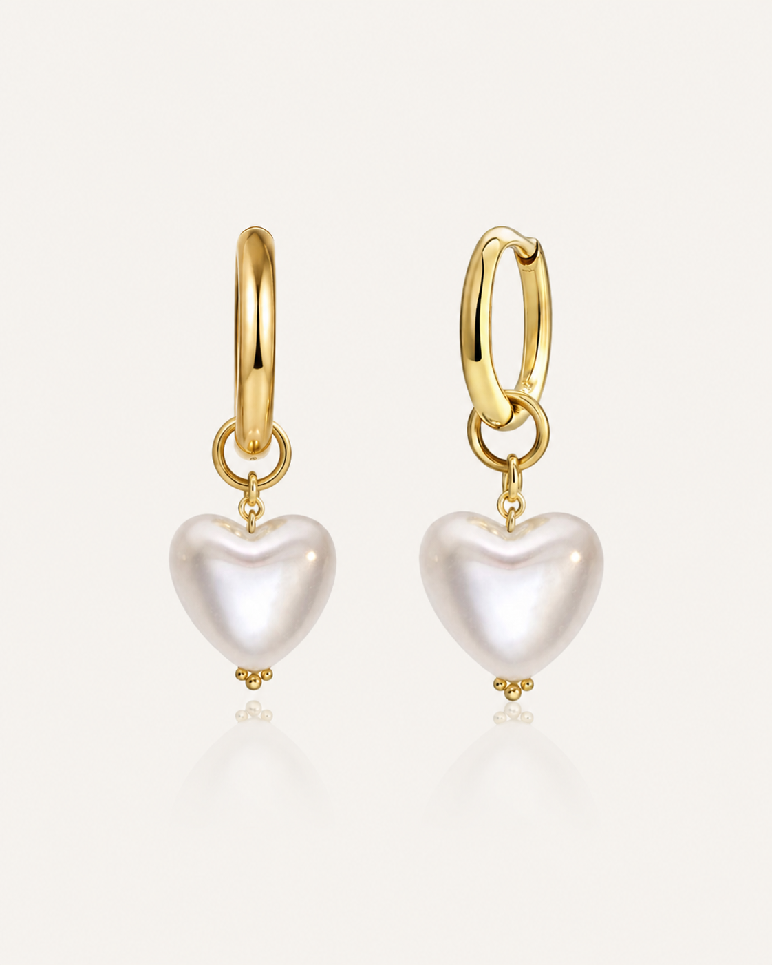 Heart Pearl Earrings