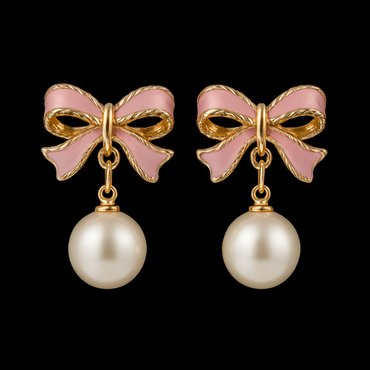 Bow Pearl Earrings