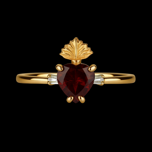 Heart Ruby Ring